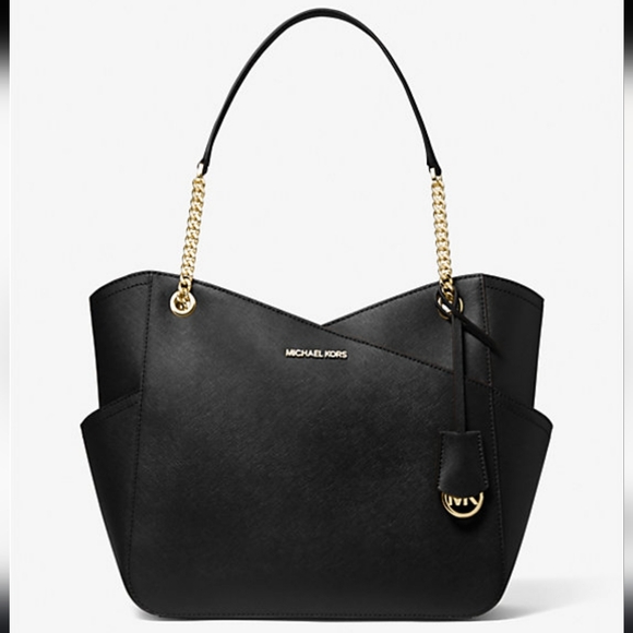 Michael Kors Jet Set Large Saffiano Leather Shoulder Bag - Picture 1 of 12